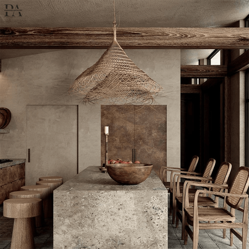 LED Bamboo Chandelier Warm Ambient Glow