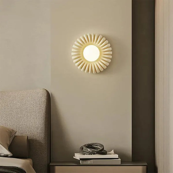 Lyria Resin Wall Lamp close-up – ambient lighting design | OroDwell