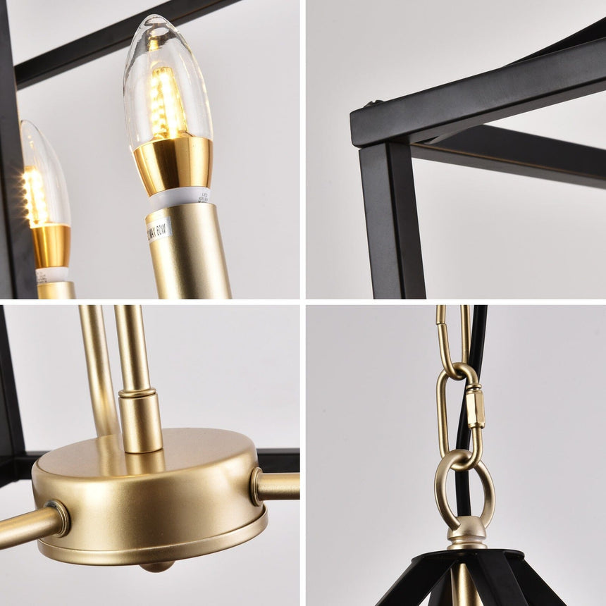 Black Chandelier Touch Switch Design Dining Room