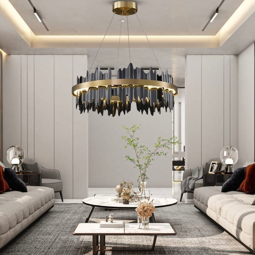 Steel Chandelier for Living Room Accent Piece