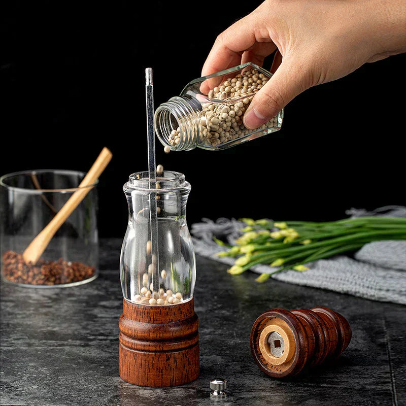 Salt and Pepper Mills easy refill mechanism detail - OpalDwell