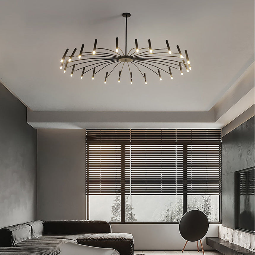 Gold and Black Chandelier Dimension Diagram