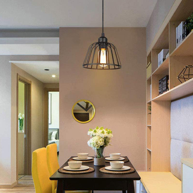 Black iron hanging lamp for kitchen and dining room