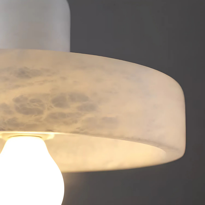 Marble Pendant Light with ambient lighting for dining room | OroDwell