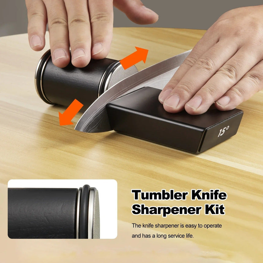 Rolling Knife Sharpener With Precision Honing Discs - OpalDwell