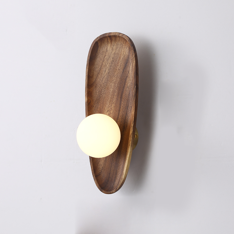 LumiVerde Wall Lamp with Organic Wood Texture