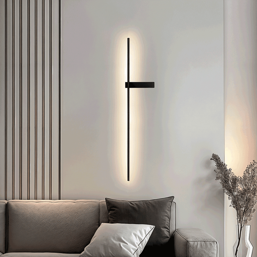 Black Wall Lamp Wedge Base Wall Mounted