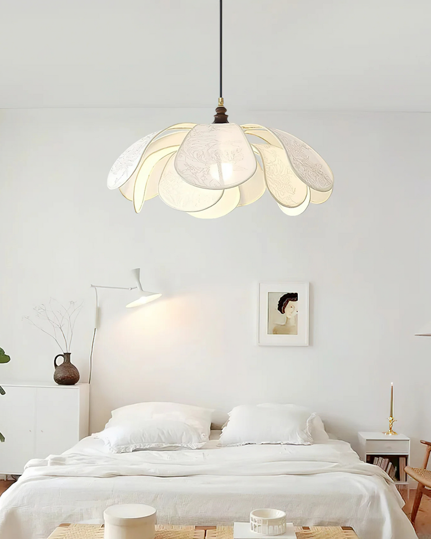 Aurelia Petal Layer Pendant Light for bedroom soft glow - OpalDwell