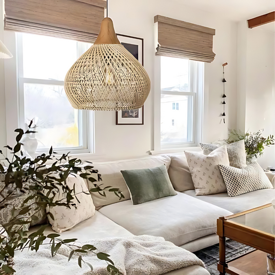 Rattan Ceiling Lamp for living room accent