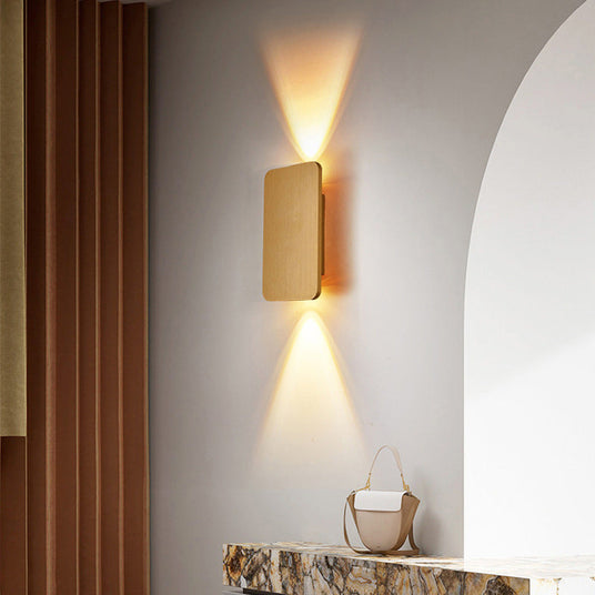 metal rectangular wall lamp for living room accents