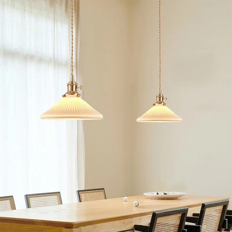 Liora White Pendant Light Cord Installation Detail