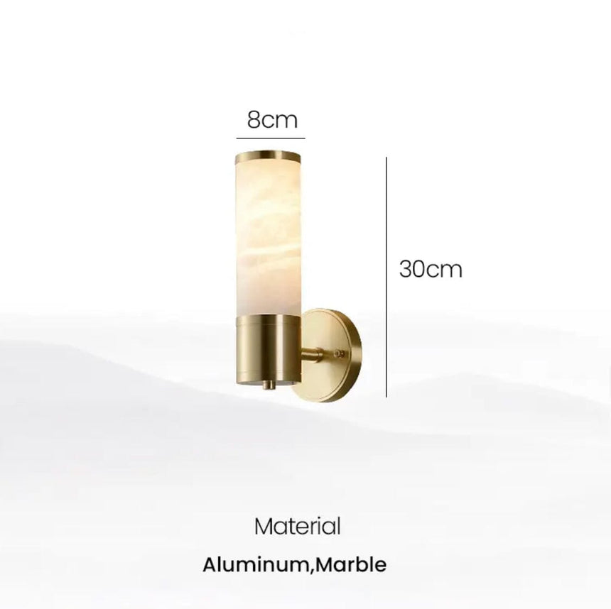 Marble lighting fixture close-up