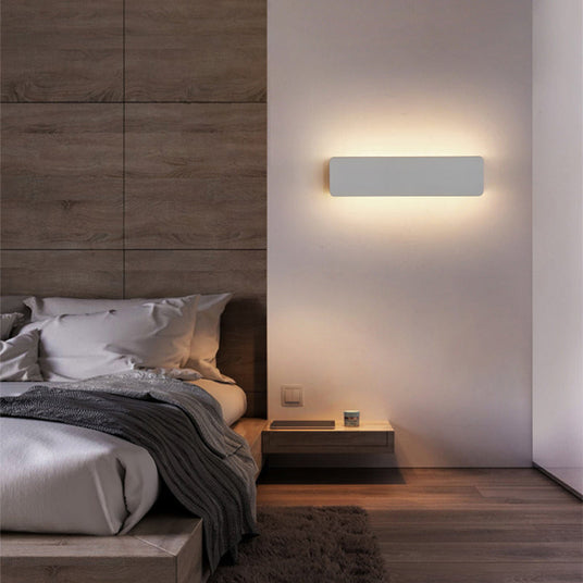 LED Wall Lamp Close-Up View of Acrylic Shade