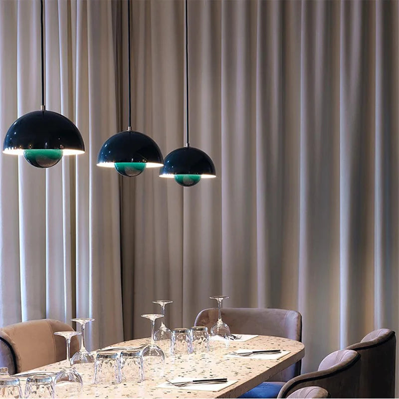 Glass pendant light soft ambient glow room accent decor