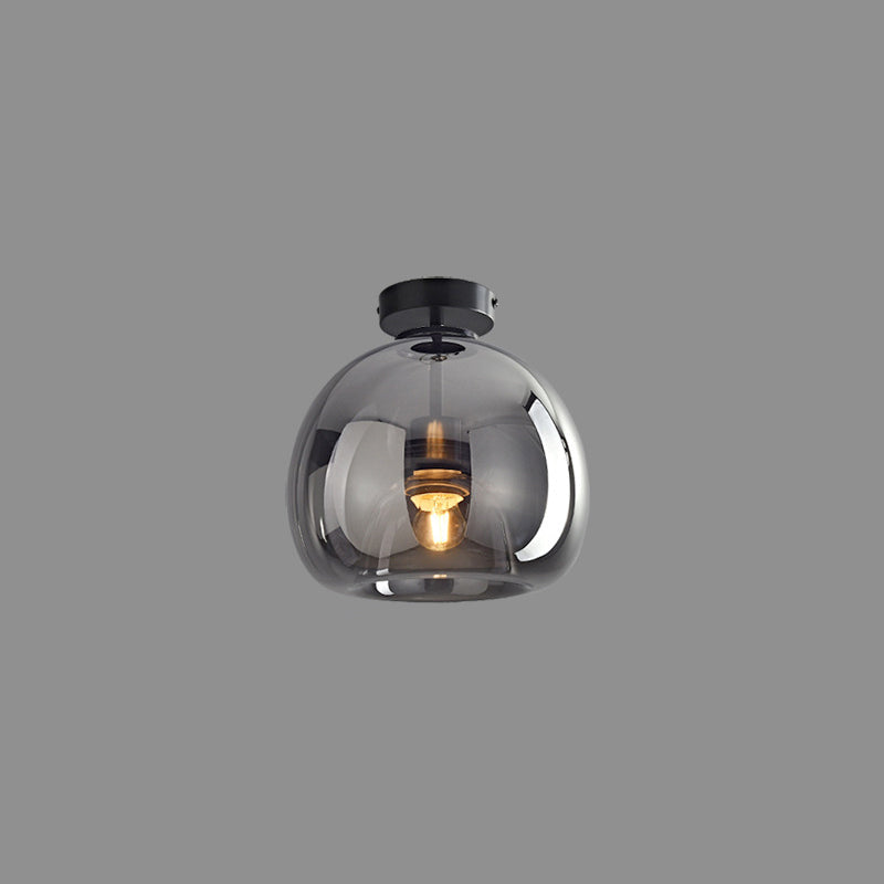 Black metal ceiling light alternate angle view