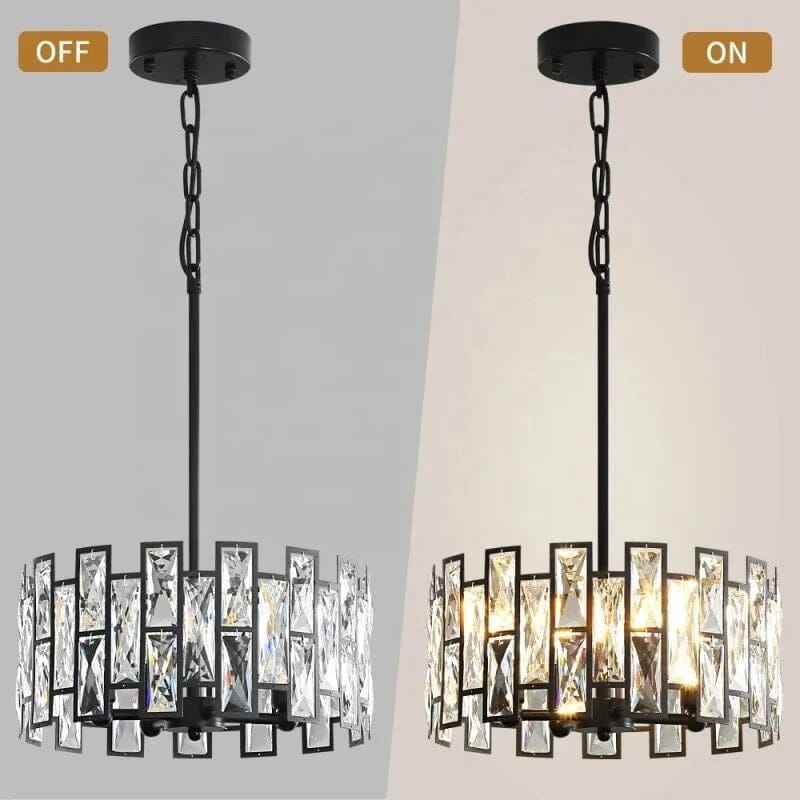 Stainless Steel and Crystal Finish Crystal Pendant Light Design Detail | OroDwell