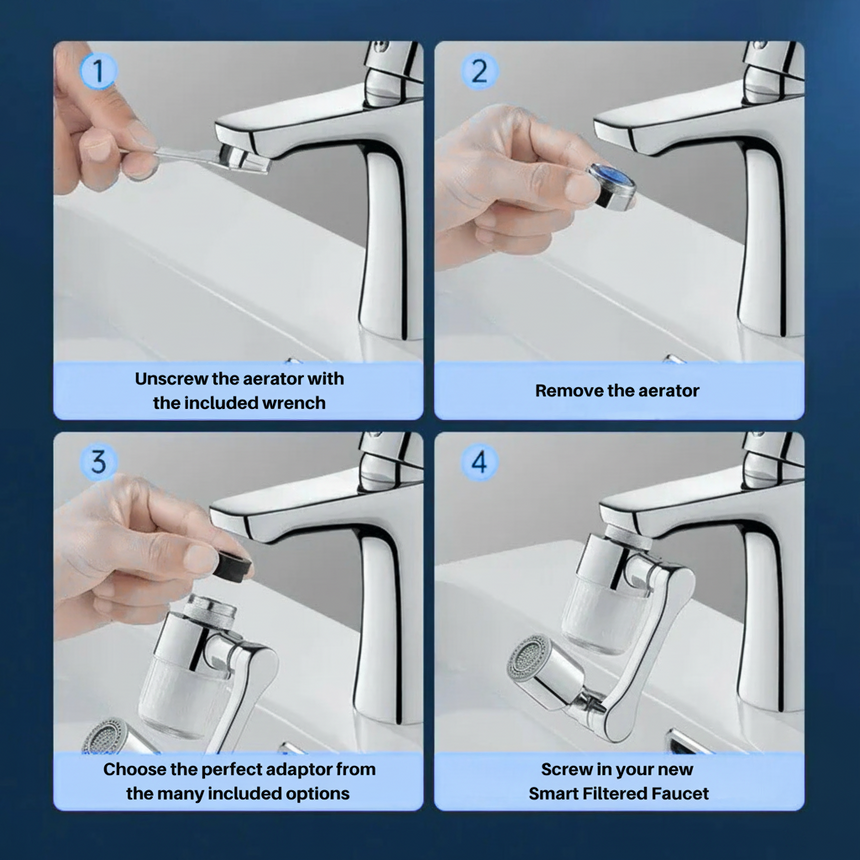 Smart water filter faucet for small kitchen spaces