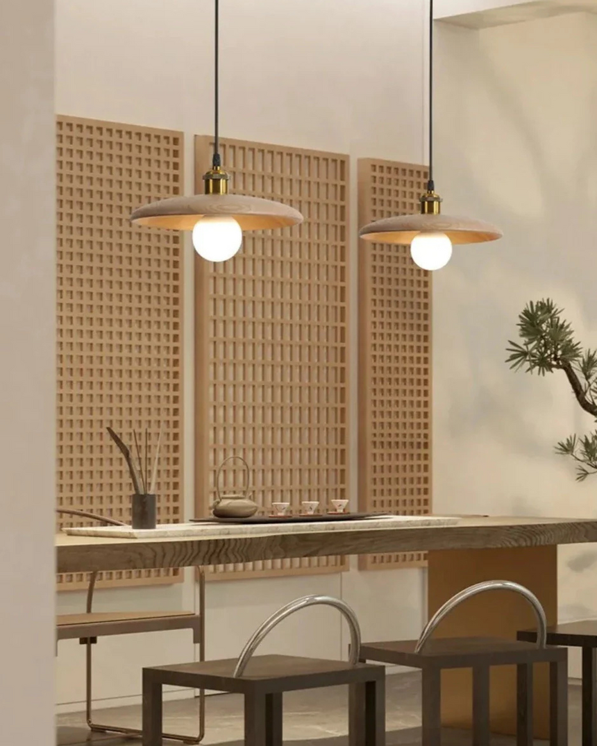 LumaNova Japandi Pendant Light energy-efficient LED close-up - OpalDwell