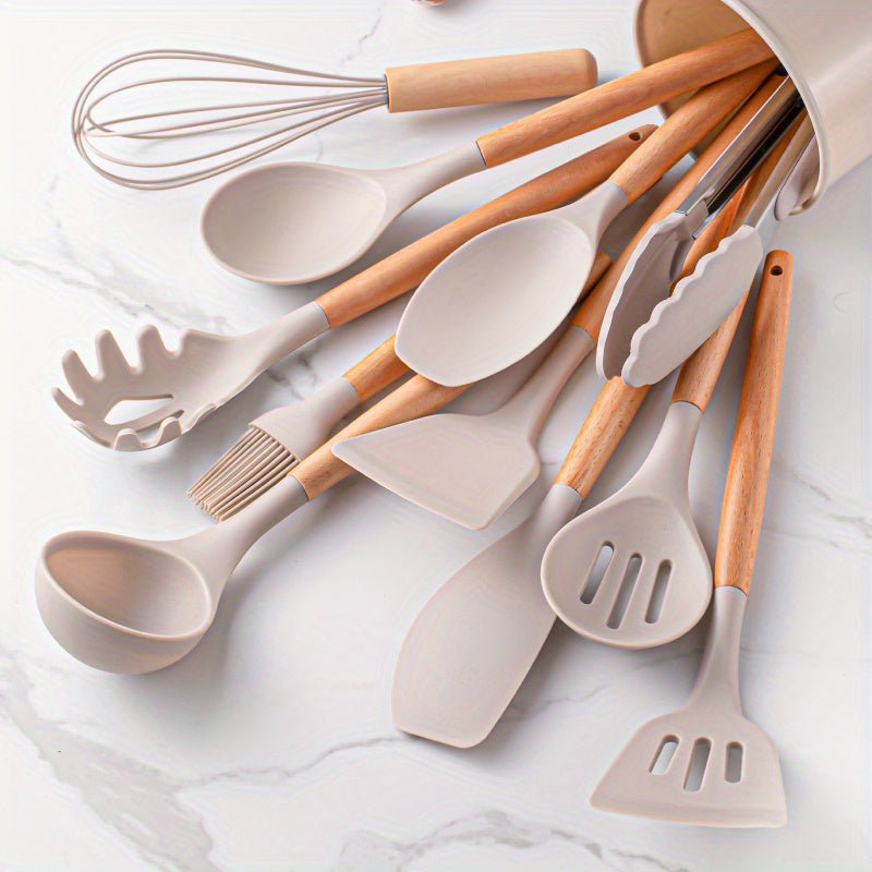 CulinaPro Silicone Cooking Tool Set heat-resistant spatula - OpalDwell