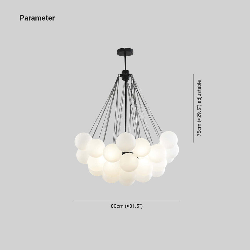 Glass hanging lamp for modern home interiors