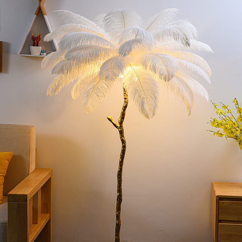 Feather Effect Floor Lamp for Medium-Sized Rooms