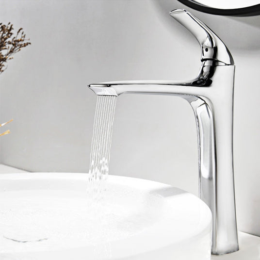 Vessel bathroom sink faucet - brass construction