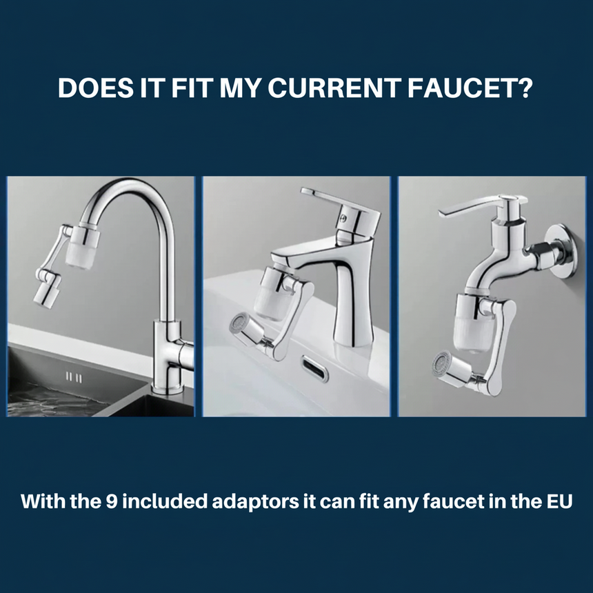 Smart water filter faucet installed in a kitchen setting