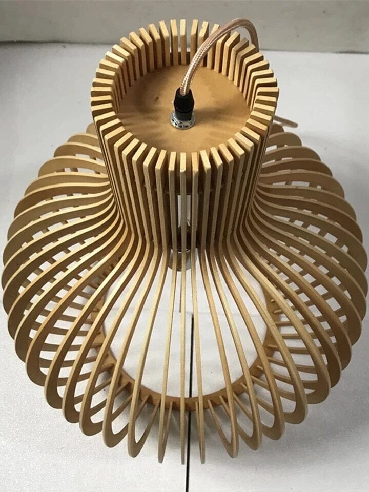 Wood Cage Pendant Light for Modern Homes
