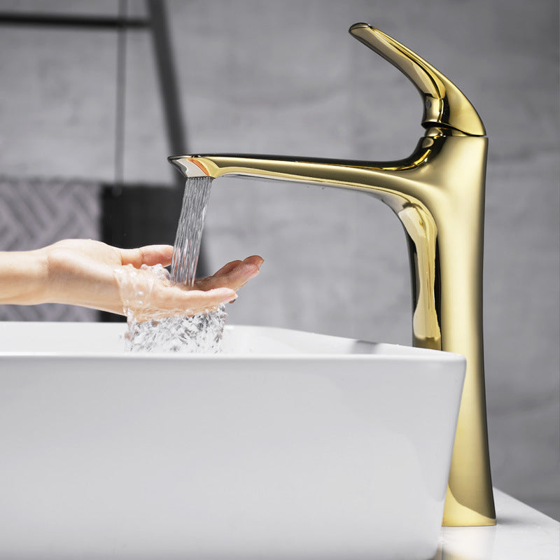 Vessel bathroom sink faucet - antique black and chrome finish