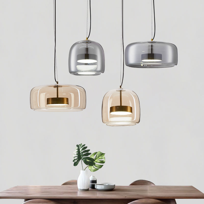 Modern Hanging Lamp Installed for Chic Ambiance