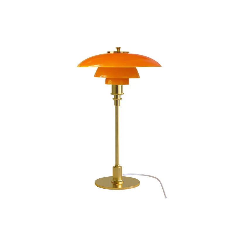 Table lamp warm glow evening ambiance