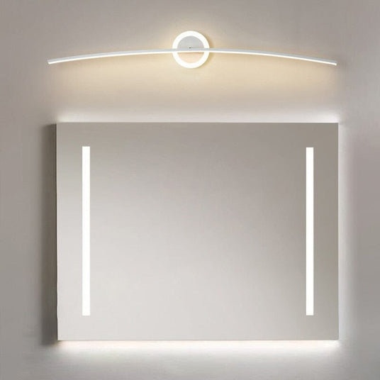 Led bathroom mirror wall light - even ambient illumination