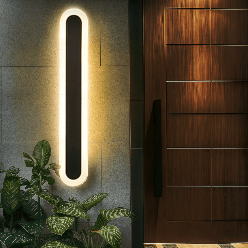 Modern outdoor wall light for entryway