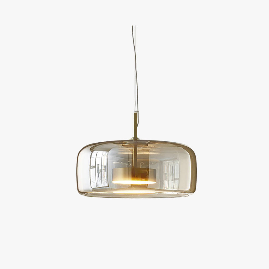 AuroraGold Vintage LED Pendant Light Gold Glass Charm