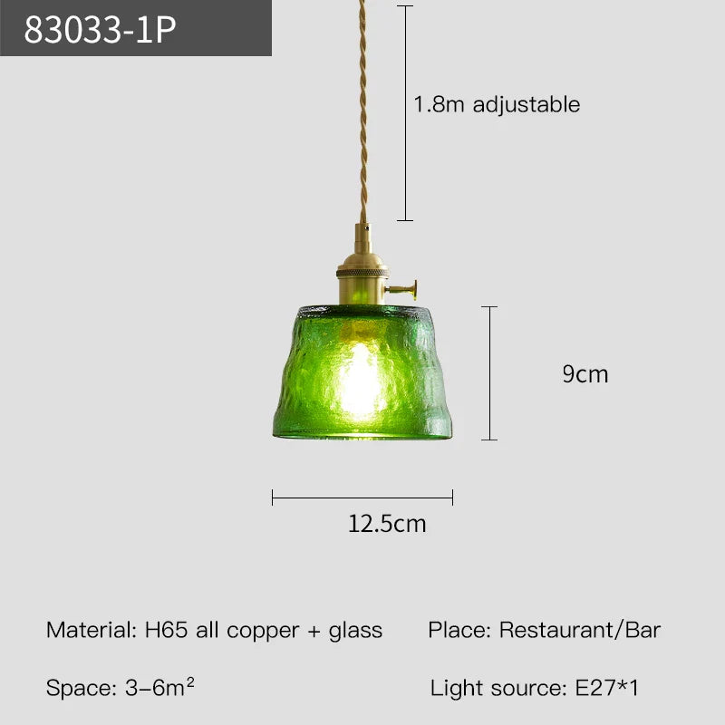 Glass pendant lamp cord and canopy detail