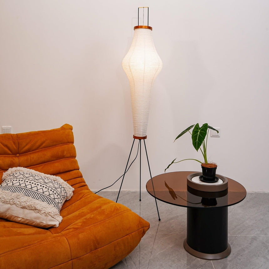 Kazumi Rice Paper Floor Lamp by OpalDwell Soft Ambient Glow OpalDwell