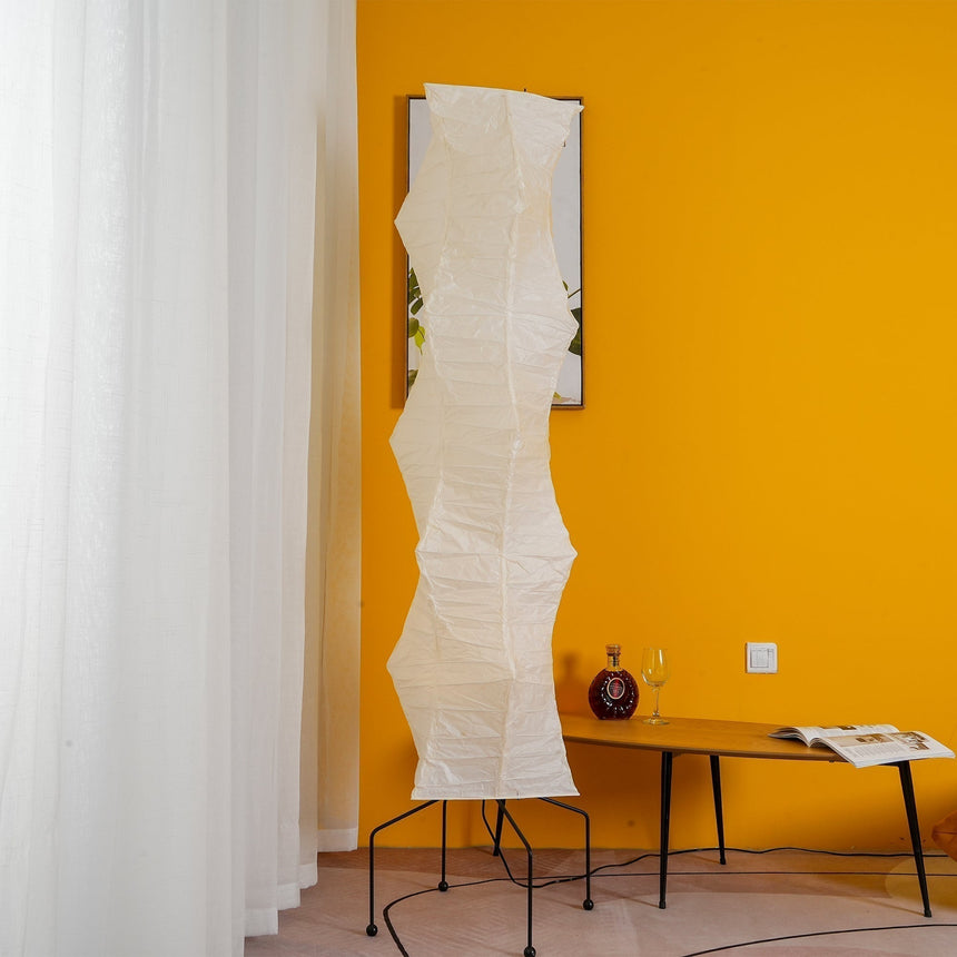 Kazumi Rice Paper Floor Lamp by OpalDwell Soft Ambient Glow OpalDwell