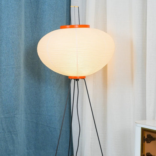 Floor Lamp Close-Up of Rice Paper Shade
