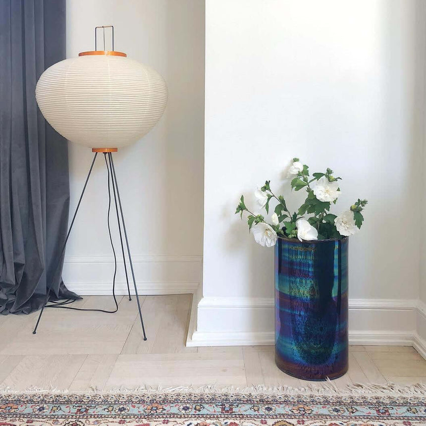 Kazumi Rice Paper Floor Lamp by OpalDwell Soft Ambient Glow OpalDwell