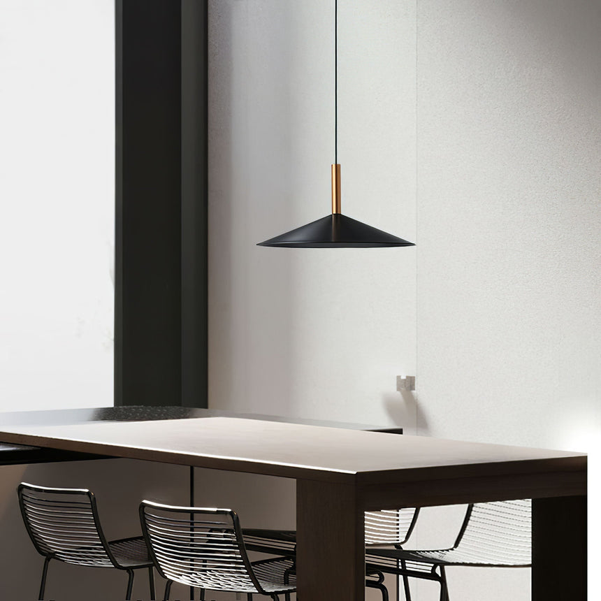 Cone pendant light for modern living room spaces