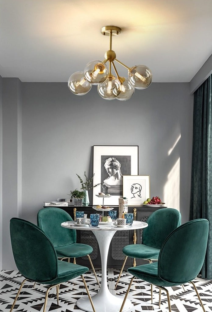 Modern Copper Chandelier Light for Hallway and Entryway