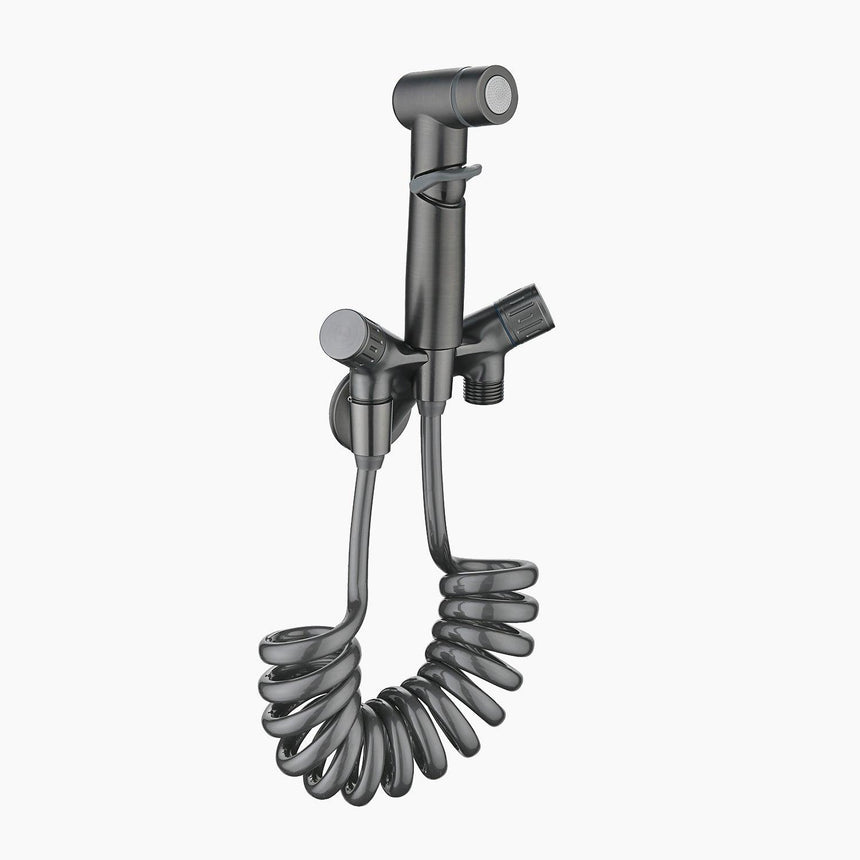 Handheld bidet spray faucet with angle valve control