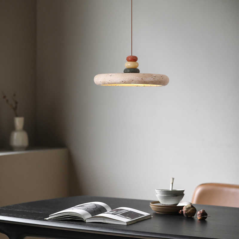 Travertine Pendant Light for Kitchen Decor OpalDwell