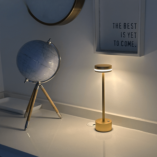 Brushed Gold Metal Table Lamp for Living Room Lighting | OroDwell