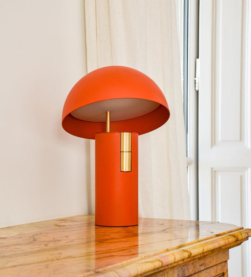 Avora Glass Table Lamp in a bedroom setting – view 21 | OroDwell