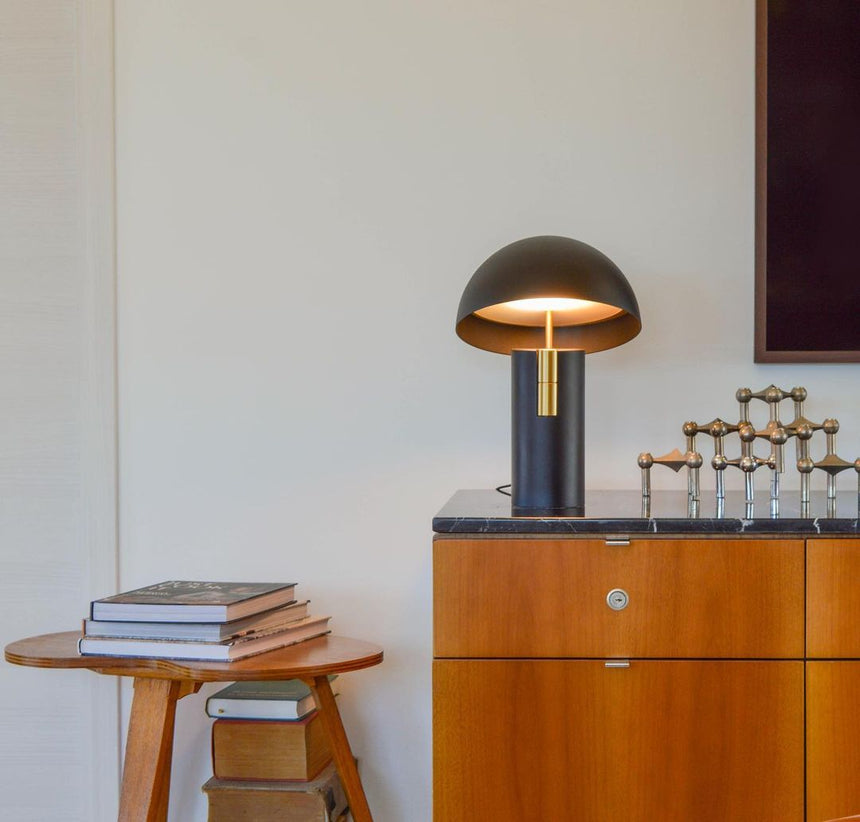 Iron, stainless steel and glass Glass Table Lamp – modern design detail view – view 16 | OroDwell