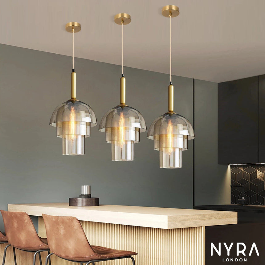 Vintage inspired pendant lighting fixture