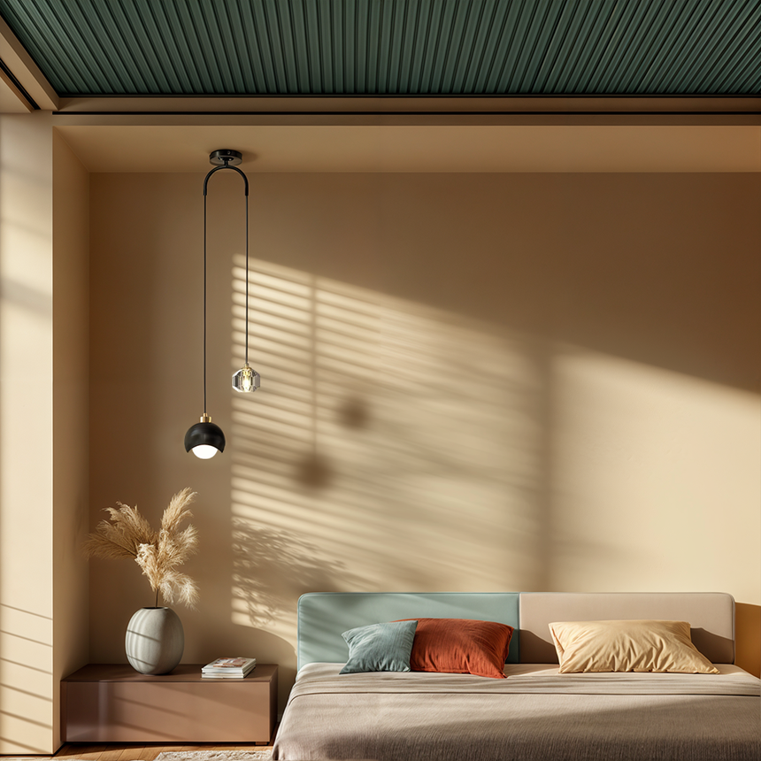 Elaria Pendant Light with Dual-Tier Crystal Prisms
