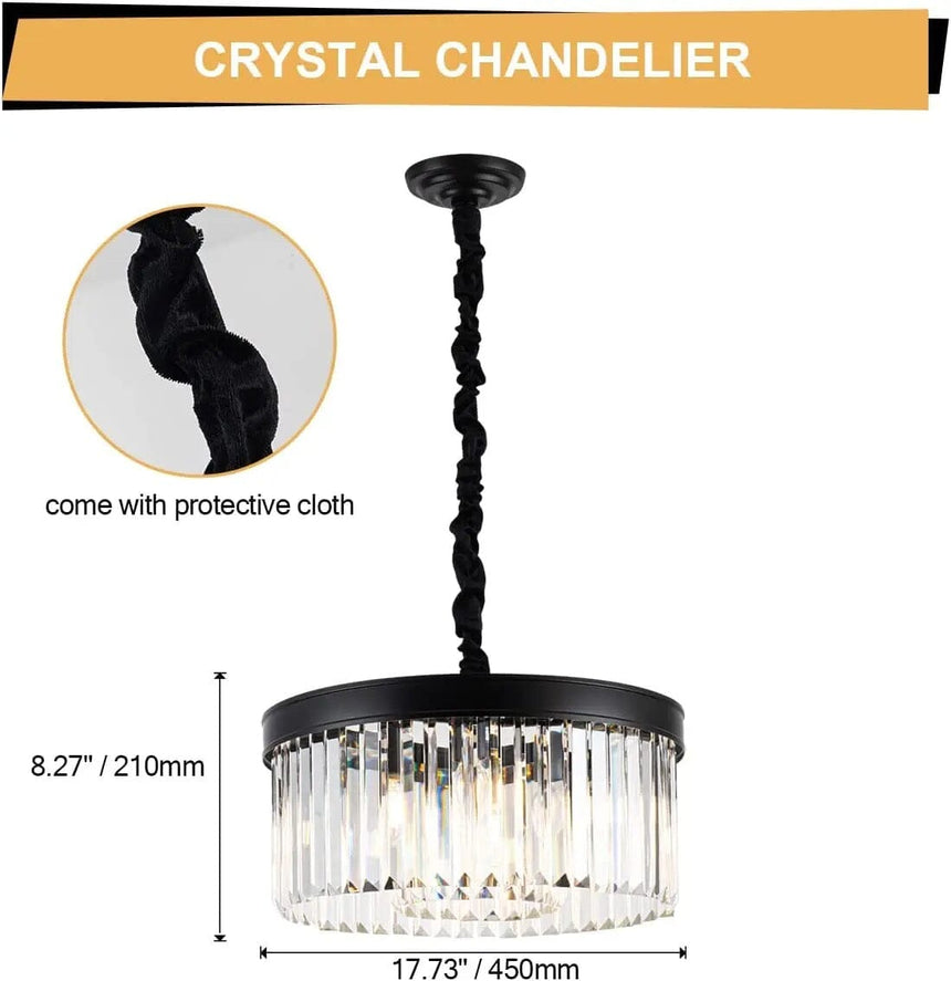 Crystal ceiling fixture close-up