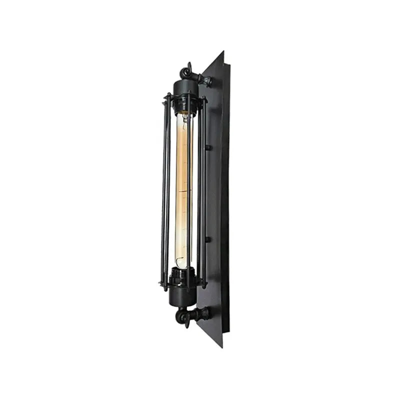 Black Wall Sconce Compact Cylindrical Silhouette